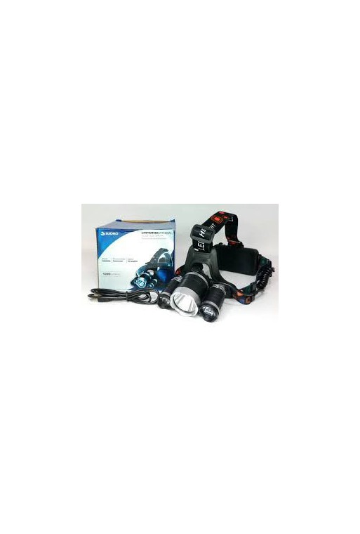 LINTERNA MINERA 3 LED 5000LUMENES 4 FUNCIONES SUONO