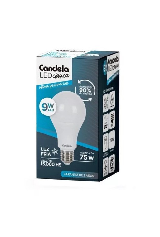 FOCO LED 9W LUZ FRIA 6518-LL9F CANDELA