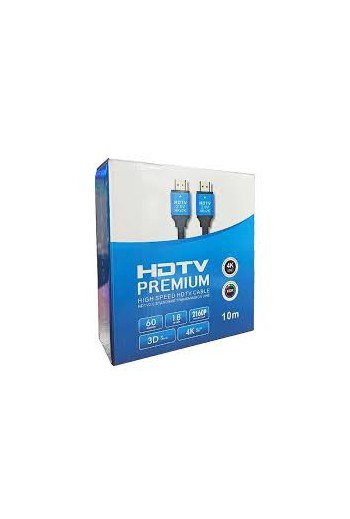 CABLE HDMI M/M 10MTS 4K VER.2.0 EN CAJA BLANCA EN CAJA