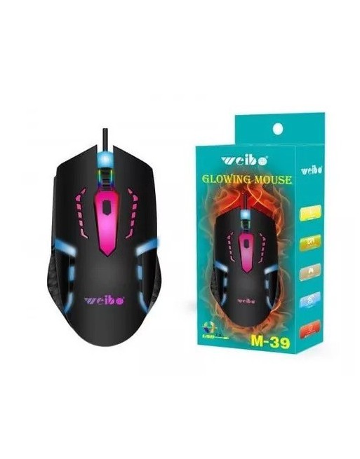 MOUSE GAMER C/LUZ RGB M-39 WEIBO