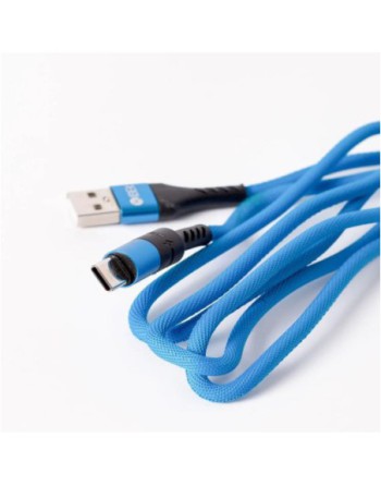 CABLE USB TIPO C 5AMP COLORES DE TELA CD-2403 IBEK