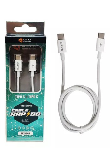 CABLE USB TIPO C A TIPO C 4.1AMP W2154A ORYX