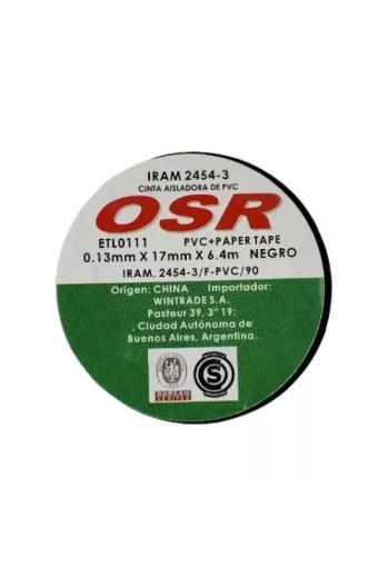 CINTA AISLADORA 6.4MTS X 17MM OSR