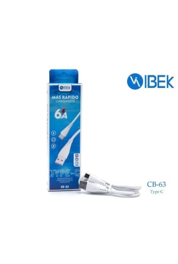 CABLE USB TIPO C 6AMP MAS RAPIDO SUPER FLASH CB-63 IBEK