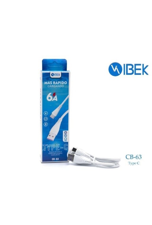 CABLE USB TIPO C 6AMP MAS RAPIDO SUPER FLASH CB-63 IBEK