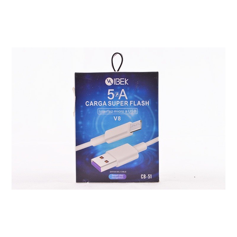 CABLE USB MICRO USB 5AMP CARGA SUPER RAPIDA CB-51 IBEK