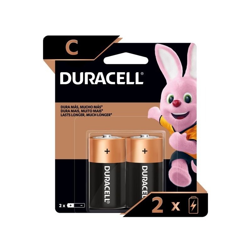 PILAS C X 2 ALCALINA MEDIANA MN 1400B2 DURACELL