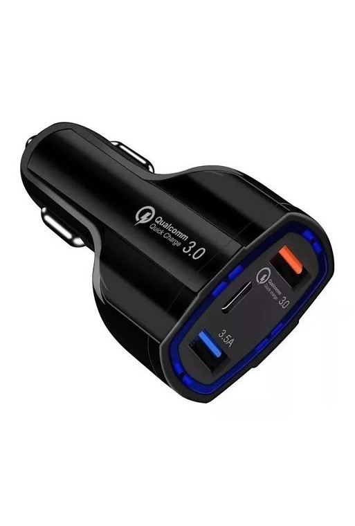 CARGADO 12V A USB X 2 6AMP QC3.0 QUALCOMM TE-681