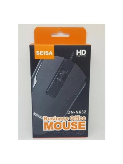 MOUSE USB NEGRO CON ROJO...