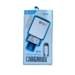 CARGADOR 220V A USB X 2 +...