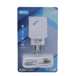 CARGADOR 220V A USB X 2 +...