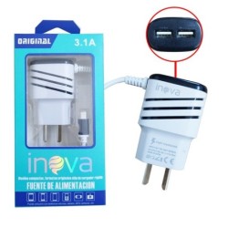 CARGADOR 220V A USB X 2...