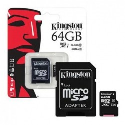 MEMORIA MICRO SD 64GB CL10 100MBPS A1 KINGSTON